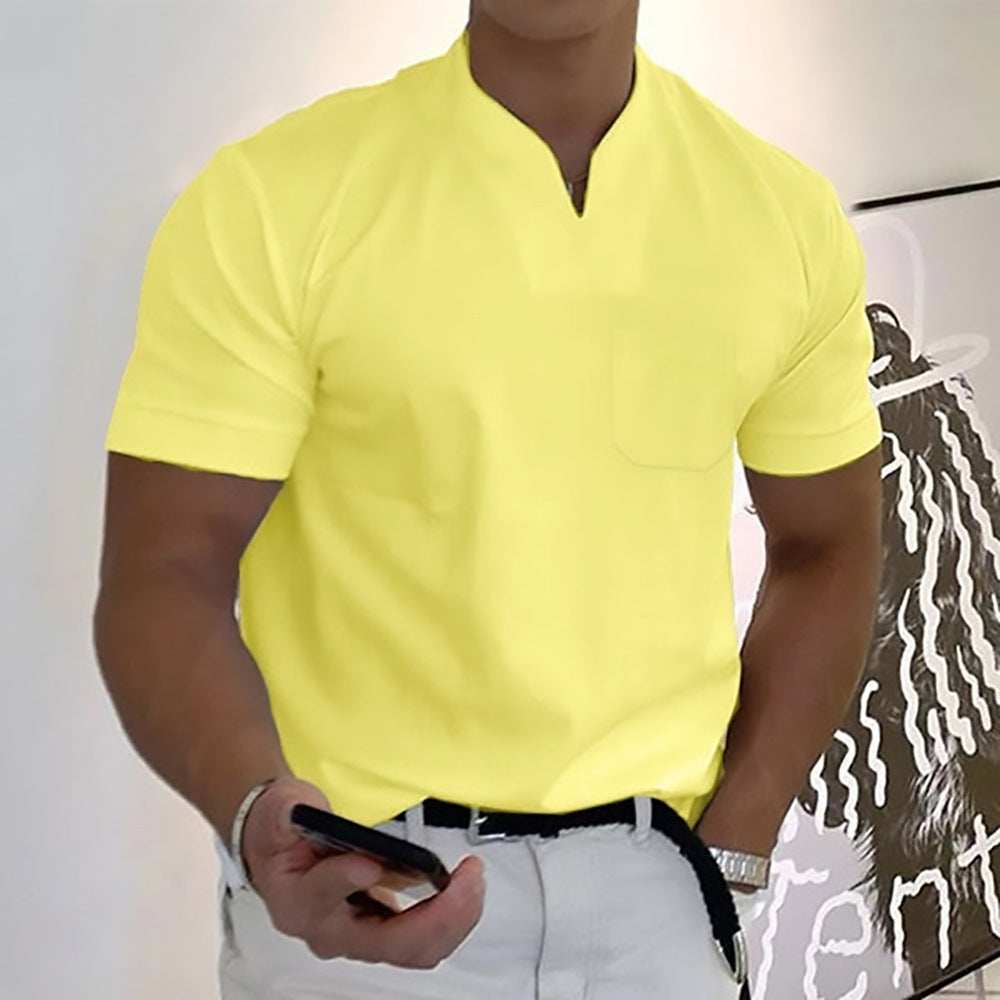 Jason - T-shirt court pour homme, style fitness et business