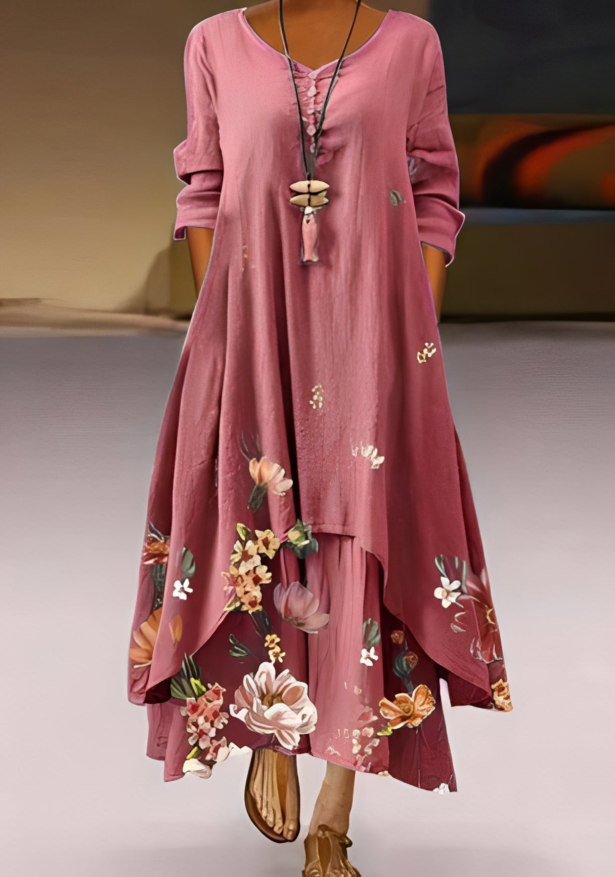 Belle - Robe fluide et élégante à motif pour femmes