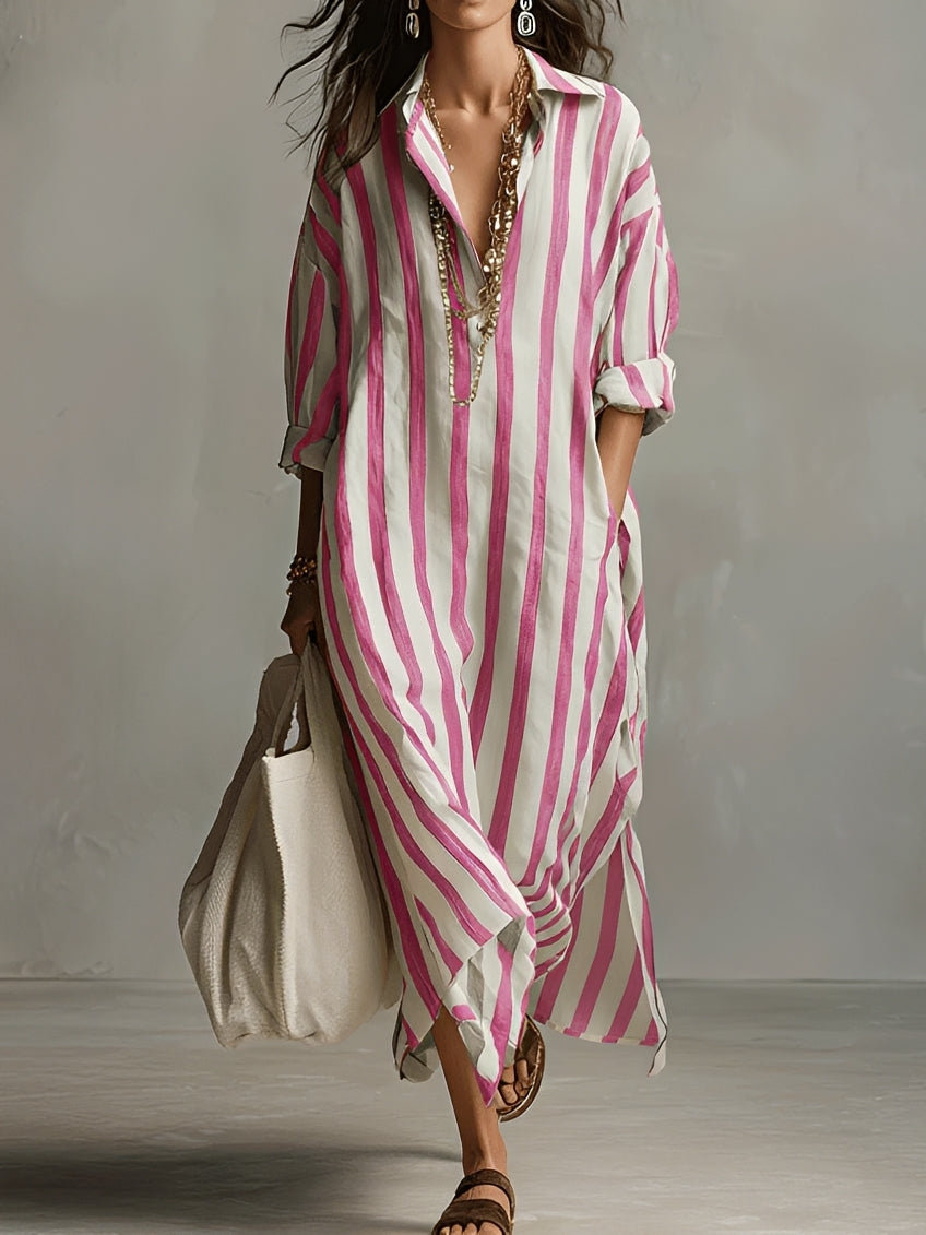 Charlotte - Robe trapèze à Rayures