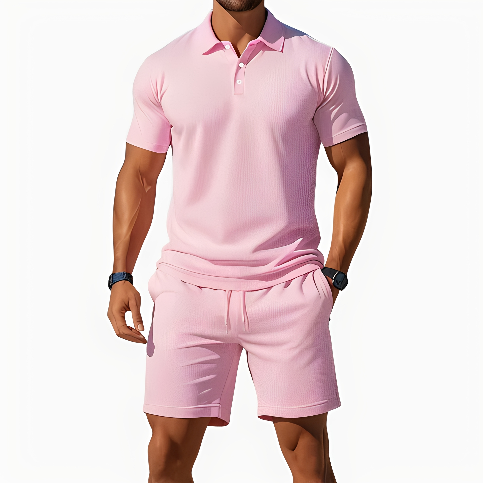Aldrin - Ensemble polo et short homme à la mode