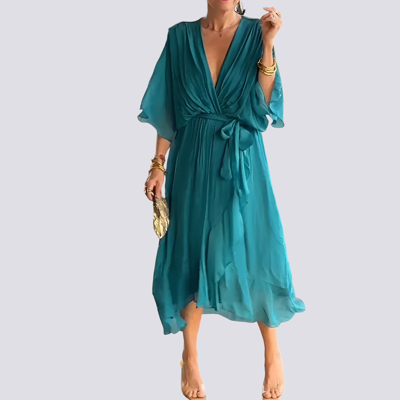 Jane - Robe Asymétrique avec Col V