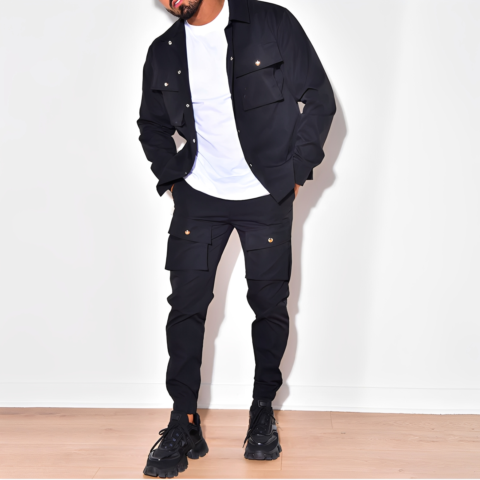 Arjay - Ensemble homme moderne en deux pièces avec cargo