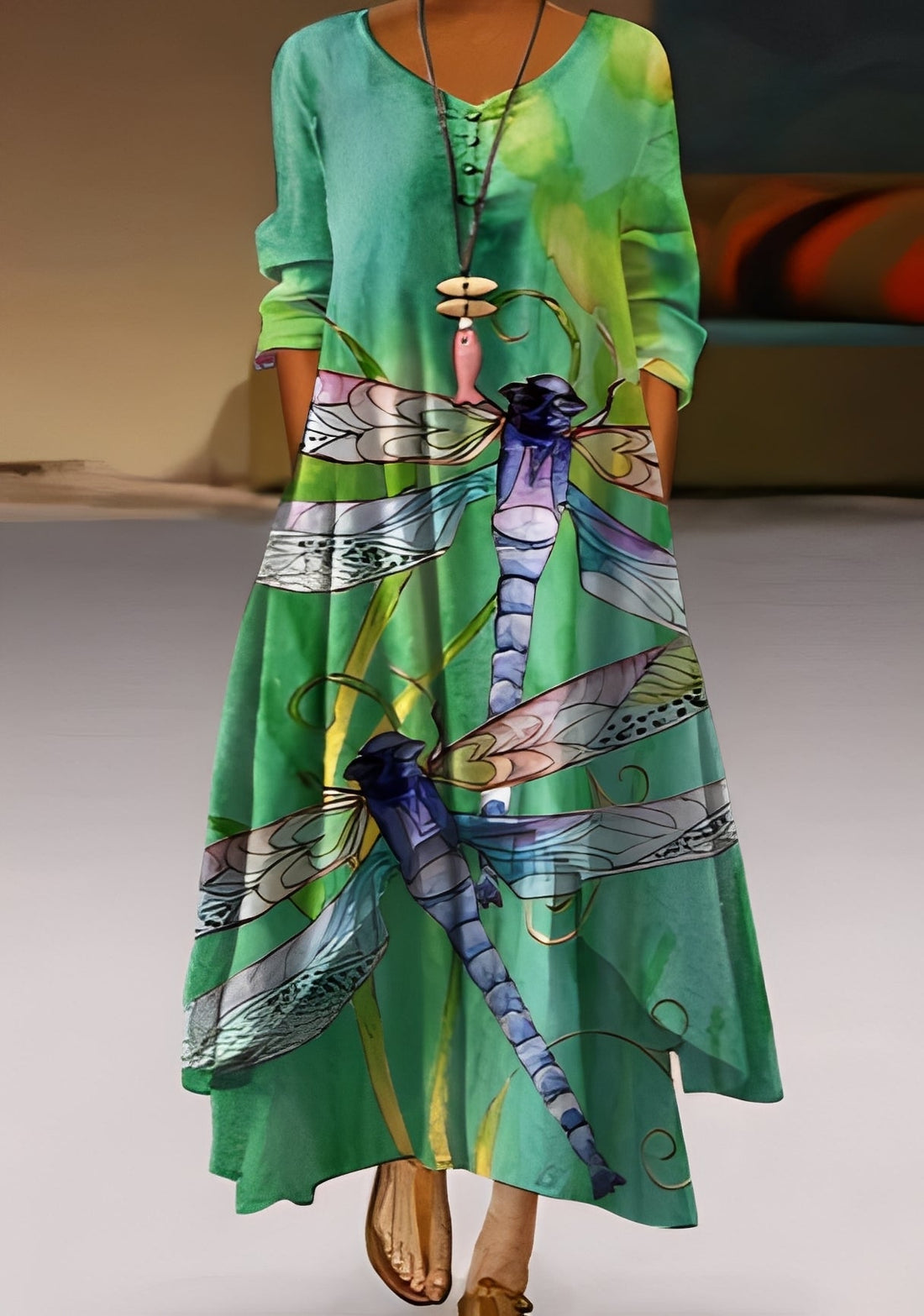 Belle - Robe fluide et élégante à motif pour femmes