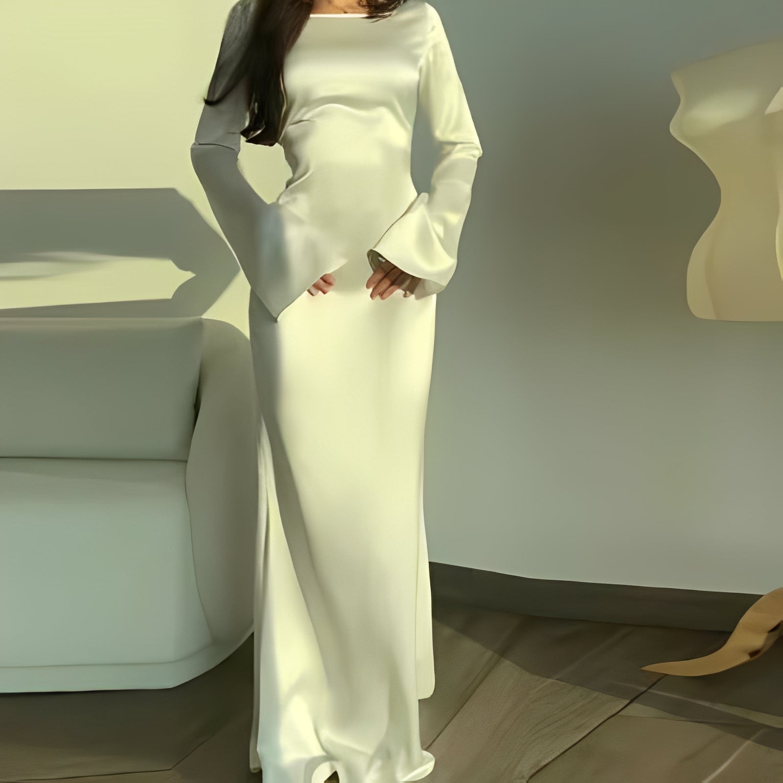 Anisa - Robe élégante à longues manches pour femmes