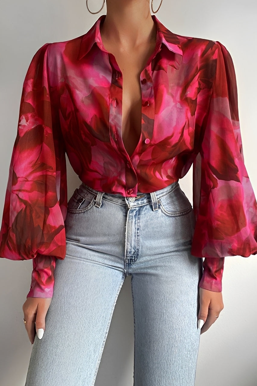 Carla - Élégante blouse femme avec manches volumineuses
