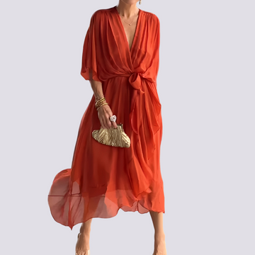 Jane - Robe Asymétrique avec Col V