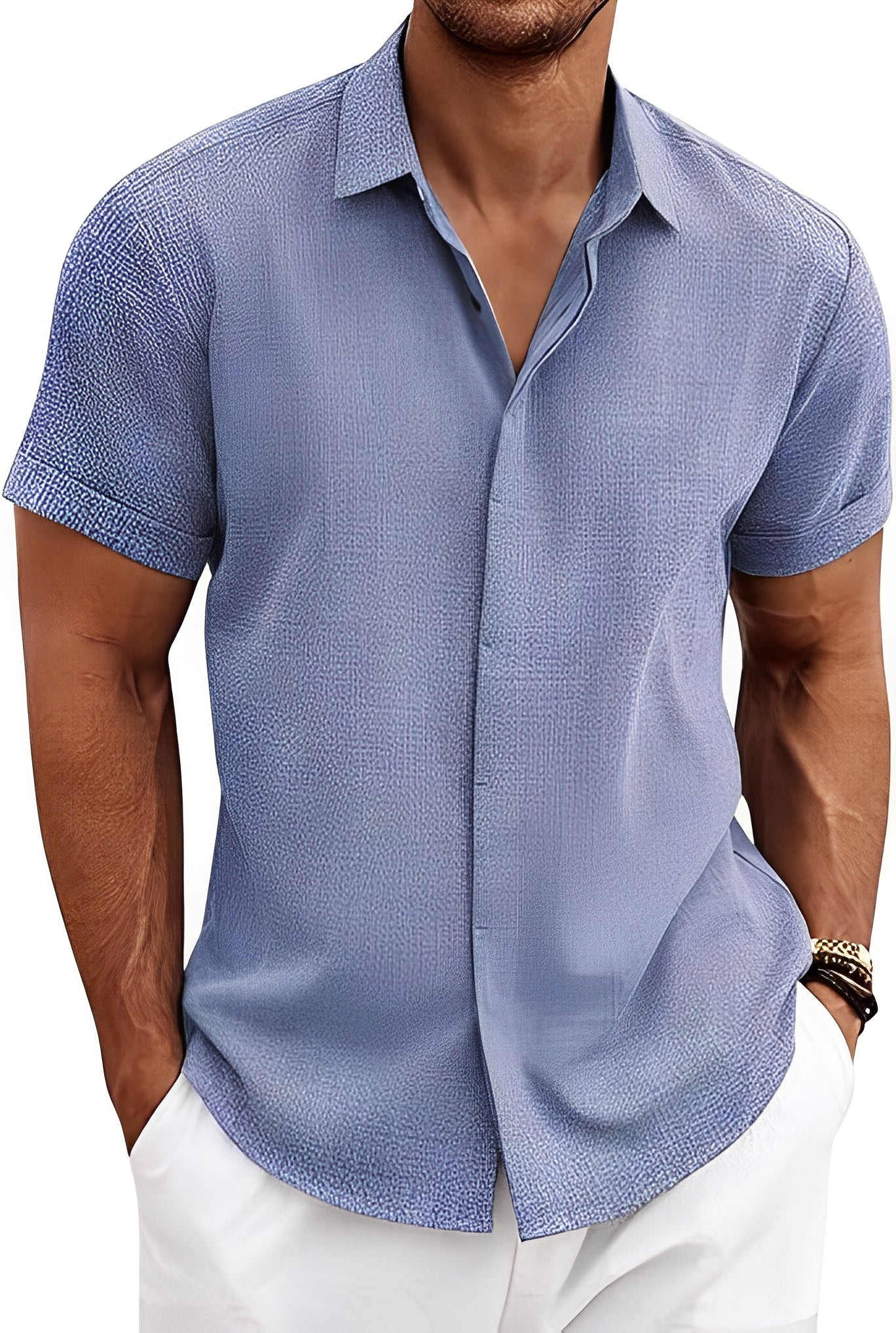 Denzil – Chemise Homme Manches Courtes Respirante