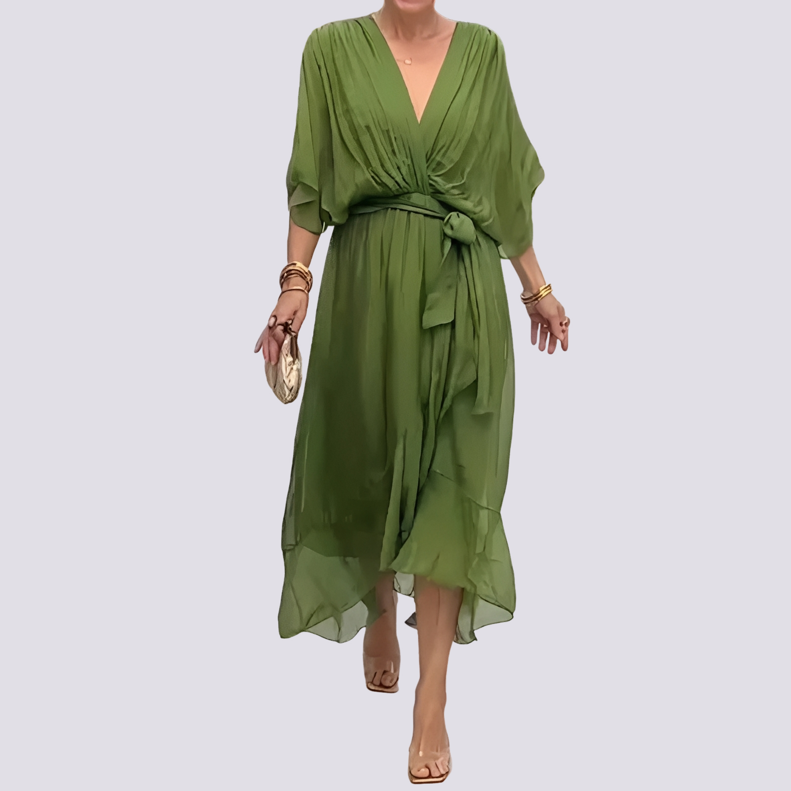 Jane - Robe Asymétrique avec Col V