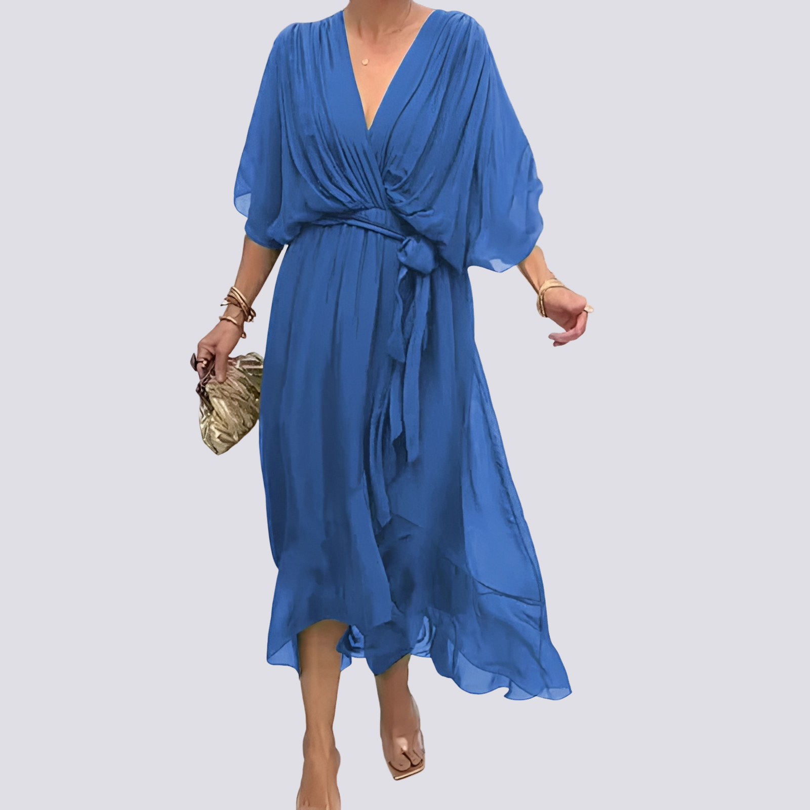 Jane - Robe Asymétrique avec Col V