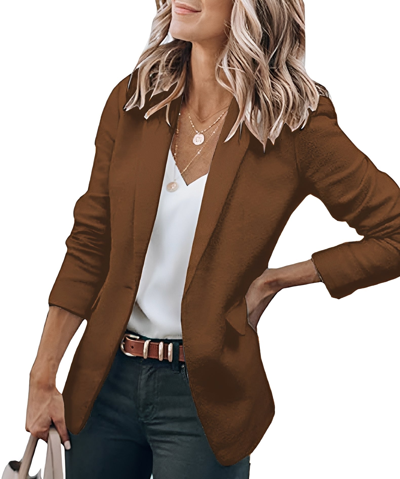 Fannia - Blazer chic à un bouton pour femmes