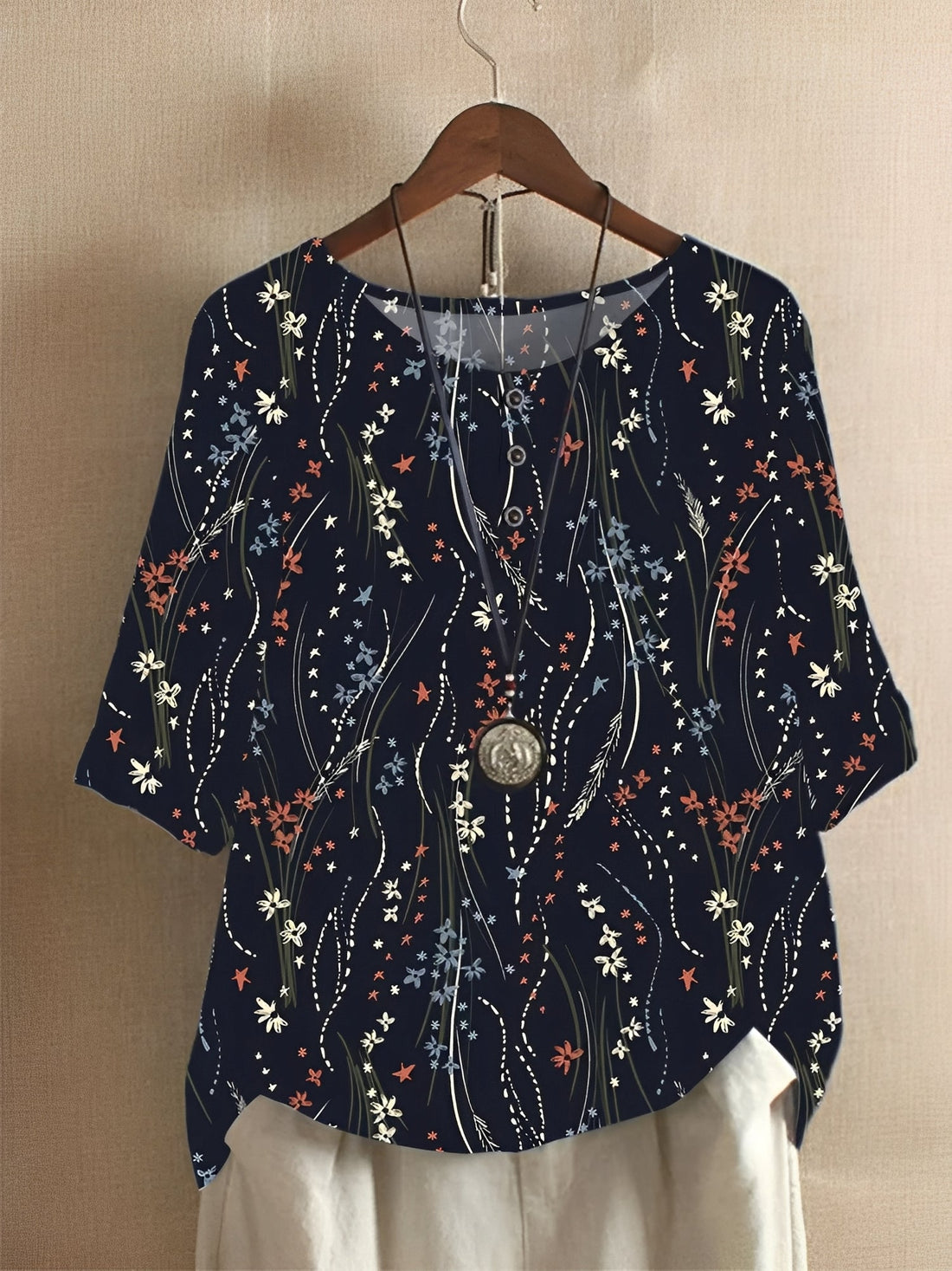 Hennie - Chemise large imprimée pour femmes