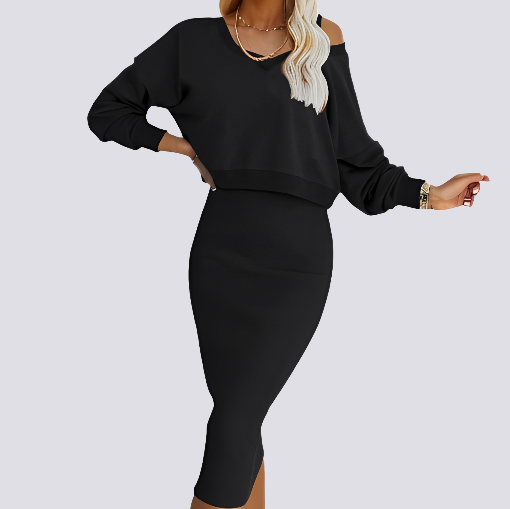 Elsie - Tenue chic en robe deux pièces