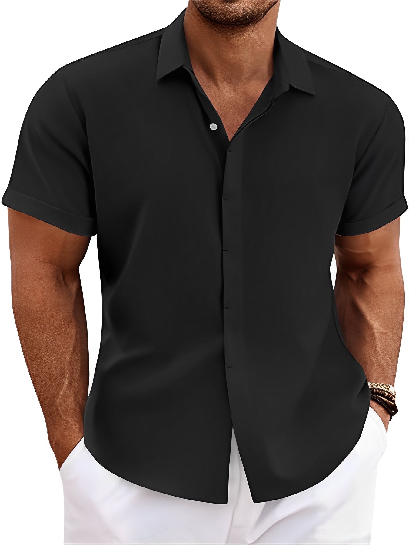 Denzil – Chemise Homme Manches Courtes Respirante