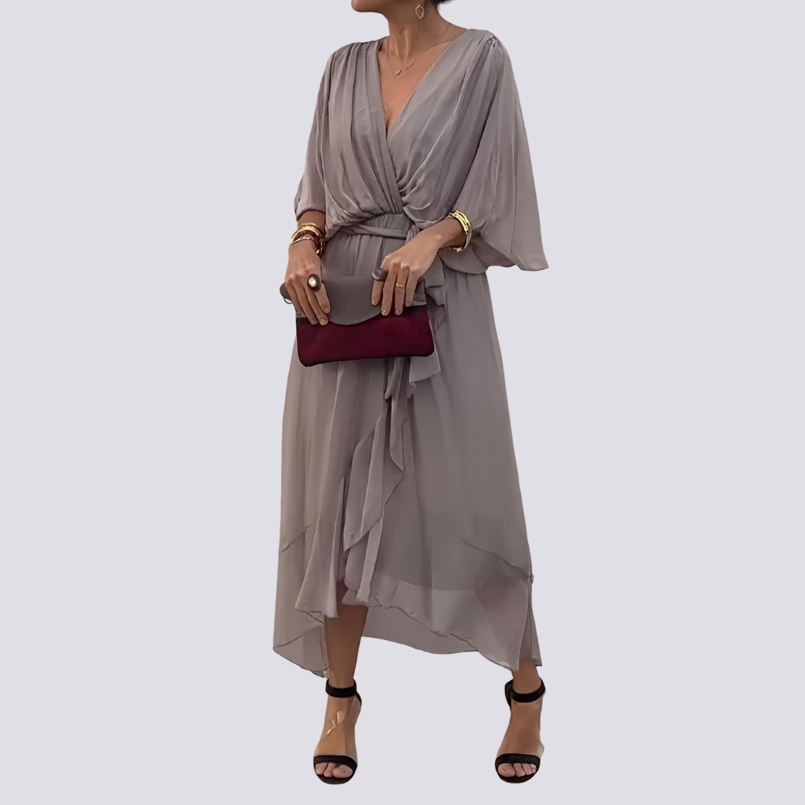 Jane - Robe Asymétrique avec Col V