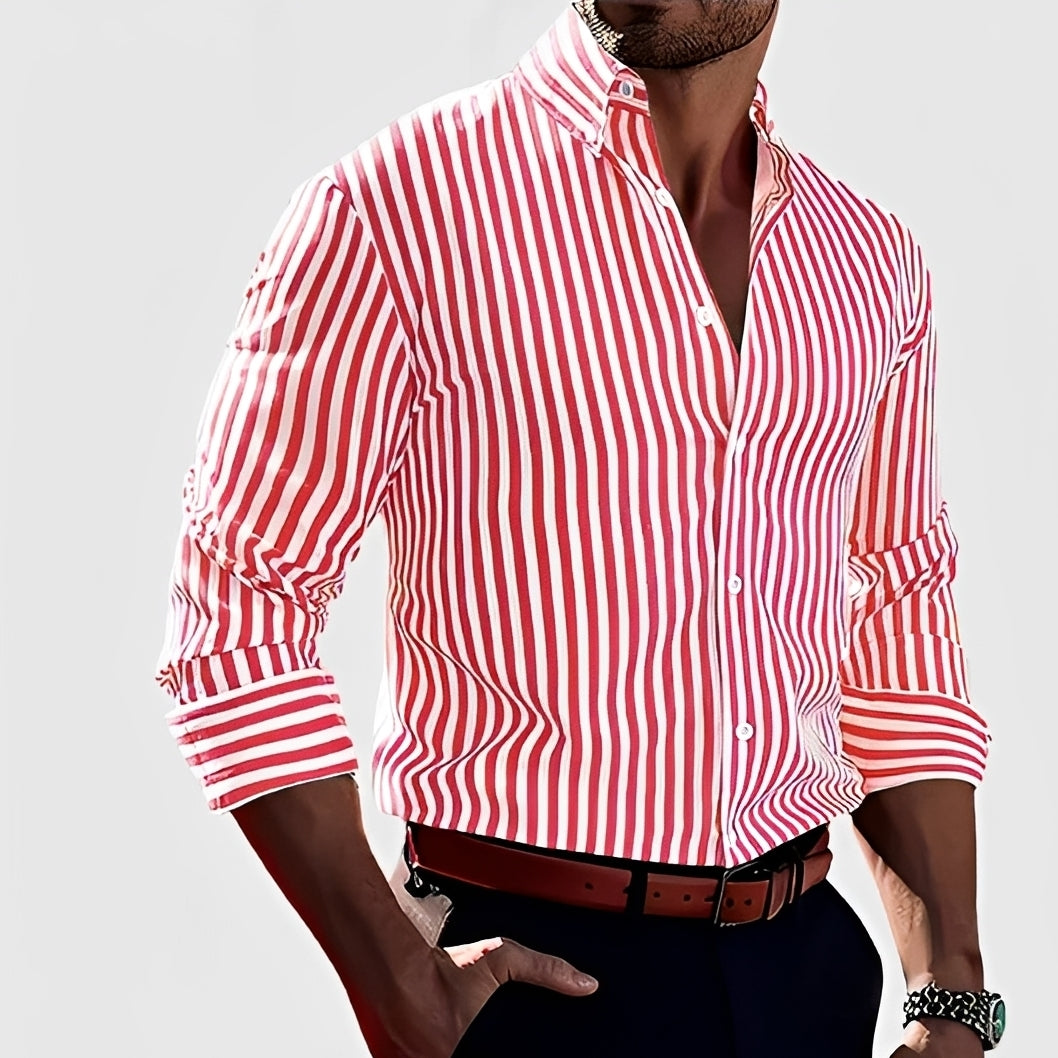 Robbins - Chemise casual à rayures avec manches longues