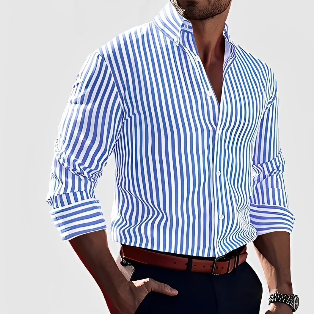 Robbins - Chemise casual à rayures avec manches longues