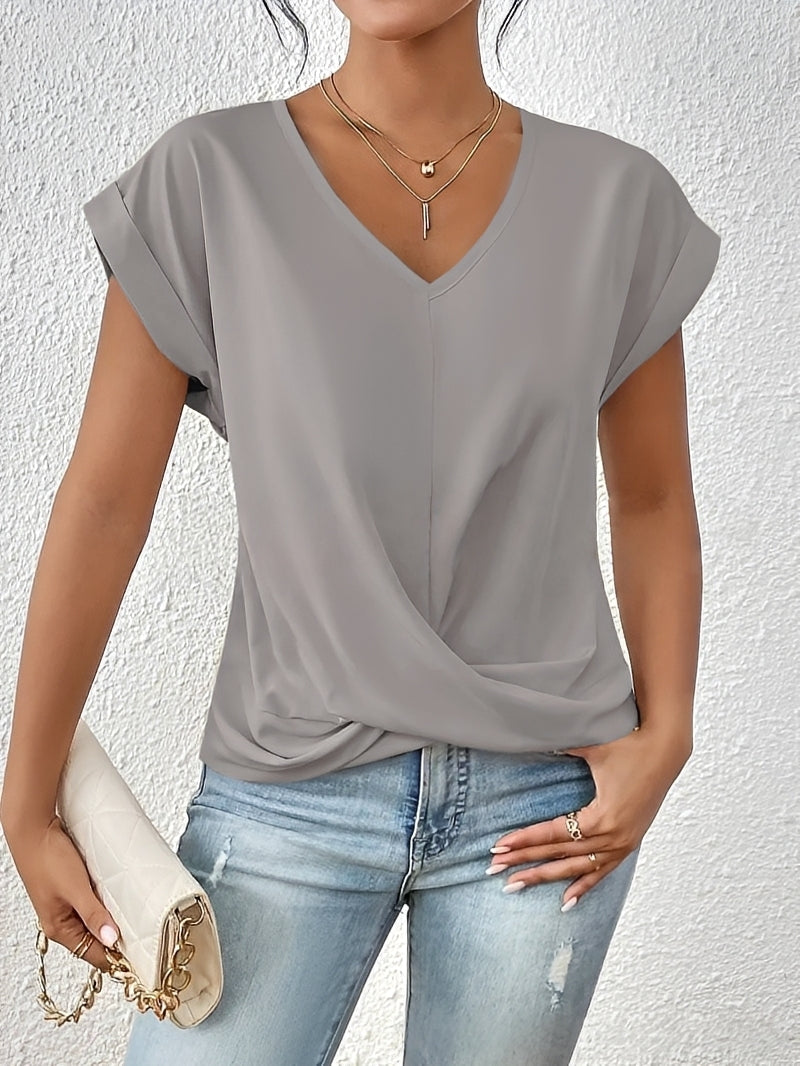 Lucie – T-shirt à col V pour femmes – usage quotidien