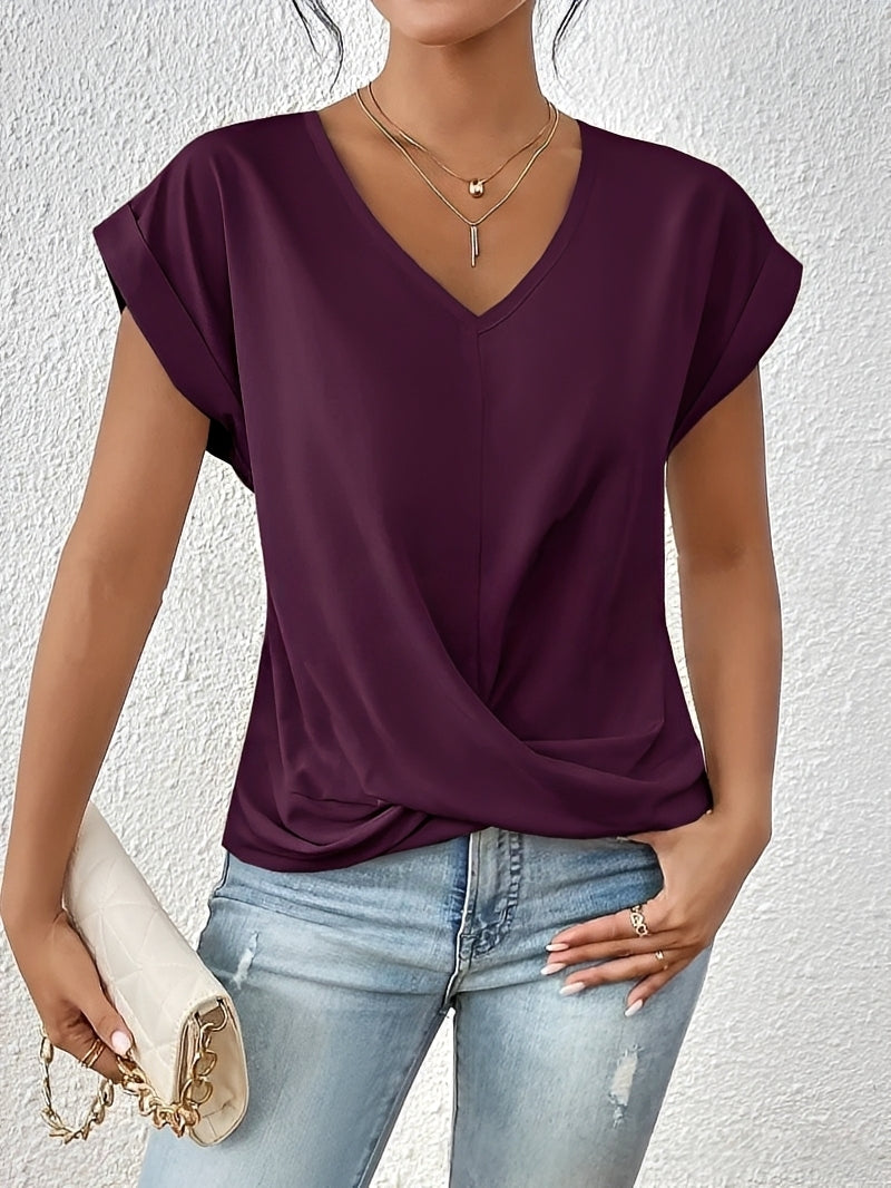 Lucie – T-shirt à col V pour femmes – usage quotidien