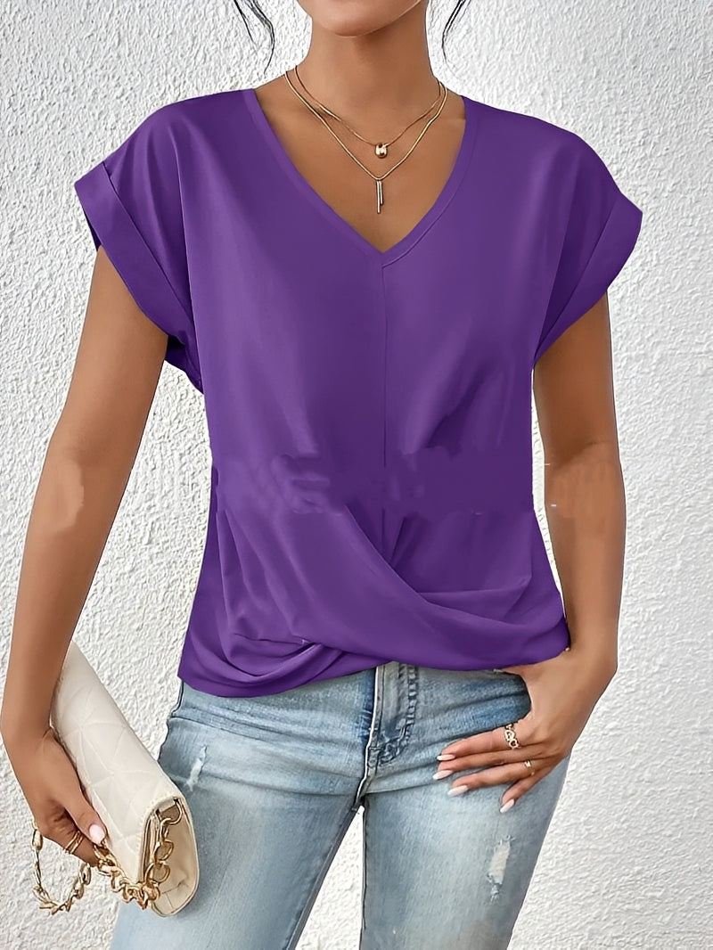 Lucie – T-shirt à col V pour femmes – usage quotidien