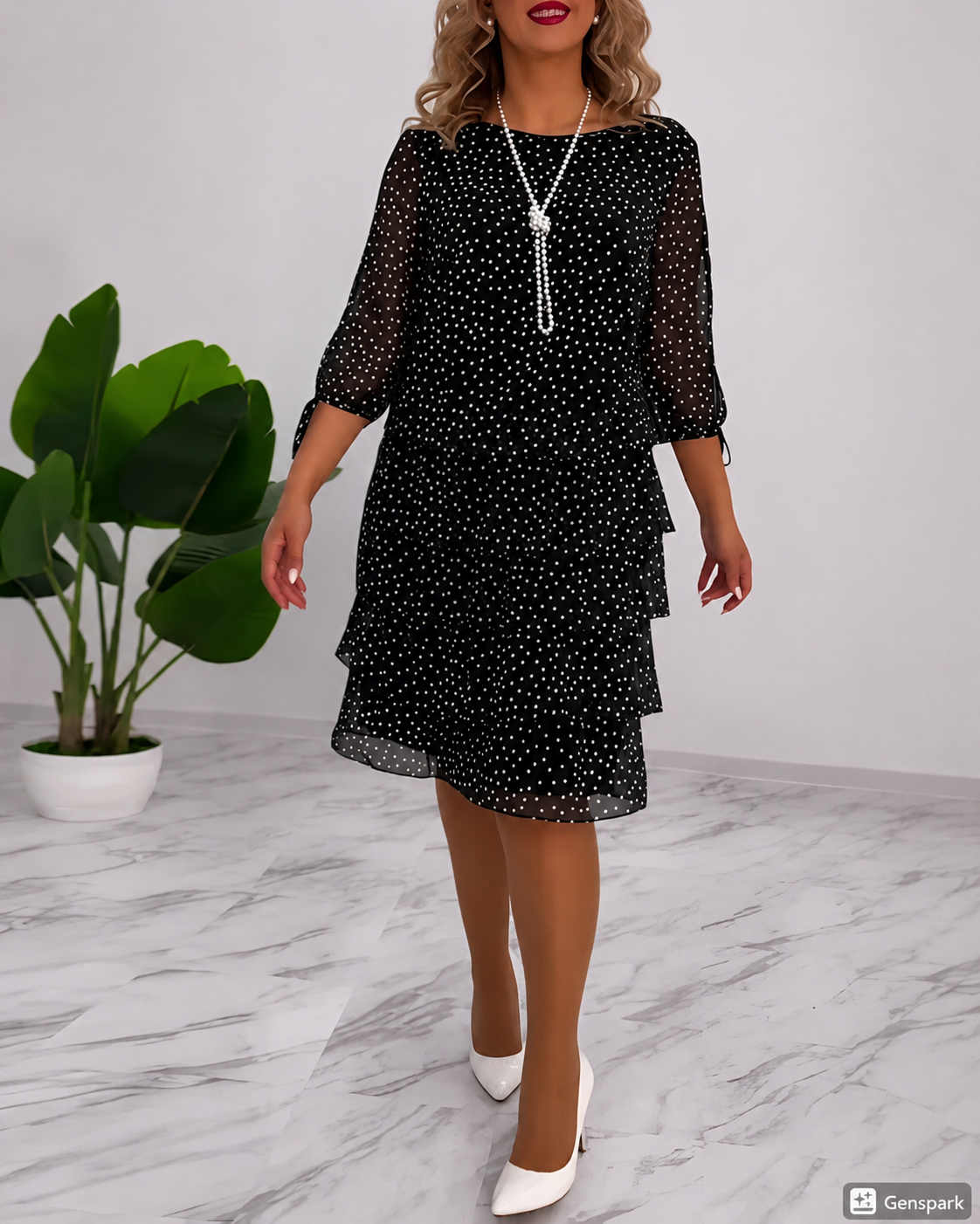 Carey - Robe à Pois Raffinée