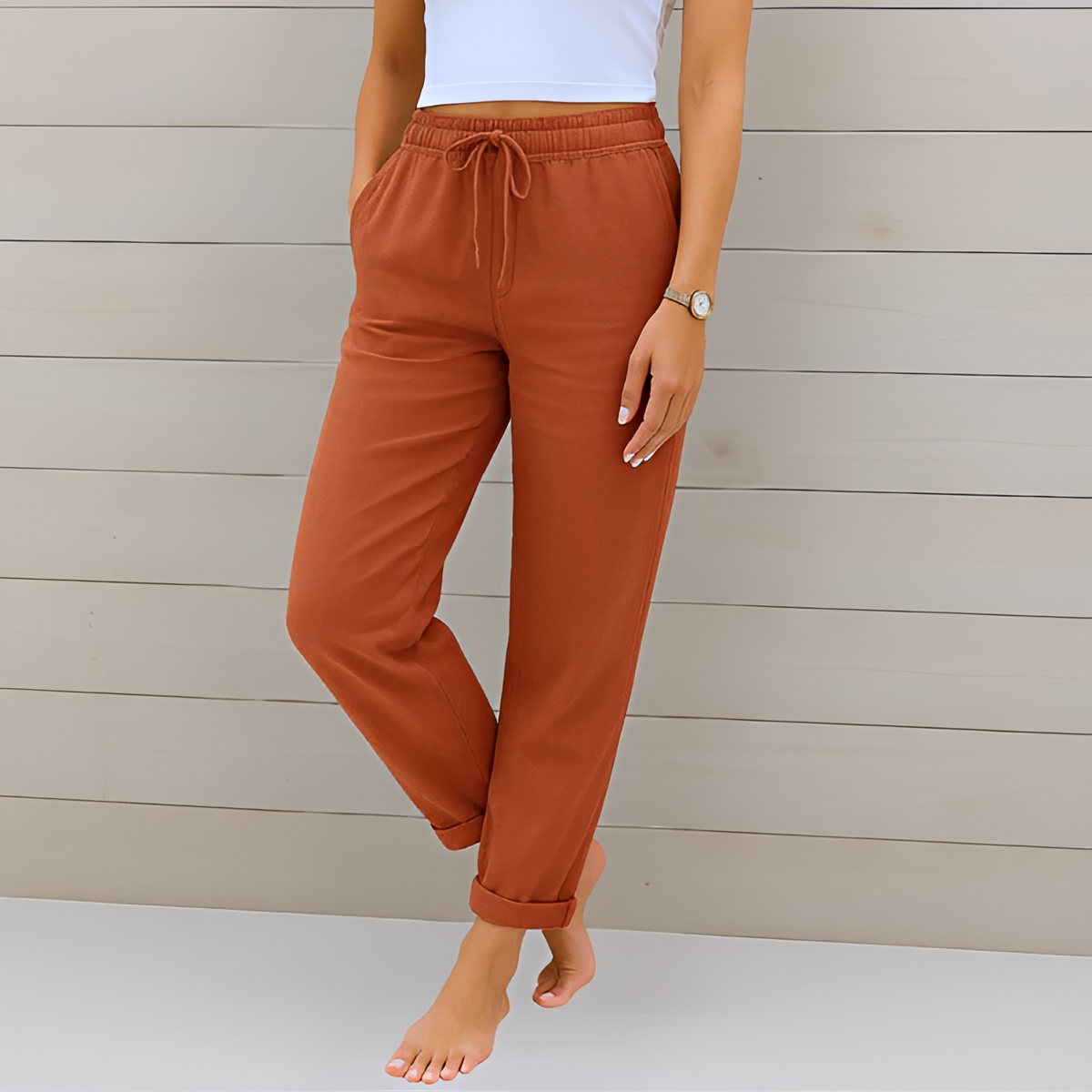 Audrey - Pantalon Relax avec Cordon
