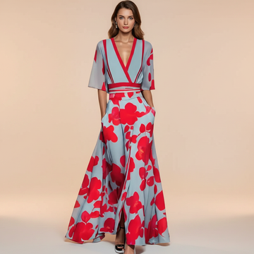 Gianna - Robe Maxi Élégante à Col V