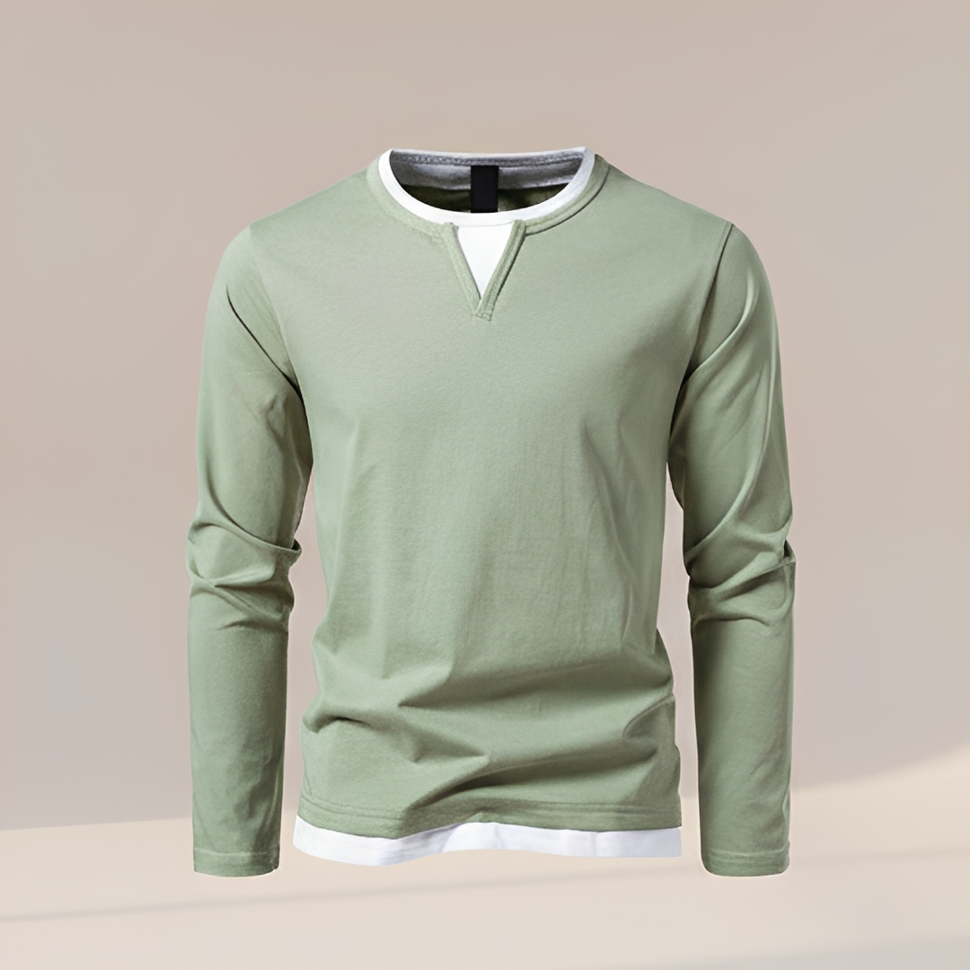 Daryl - Chemise Élégante à Manches Longues et Col V
