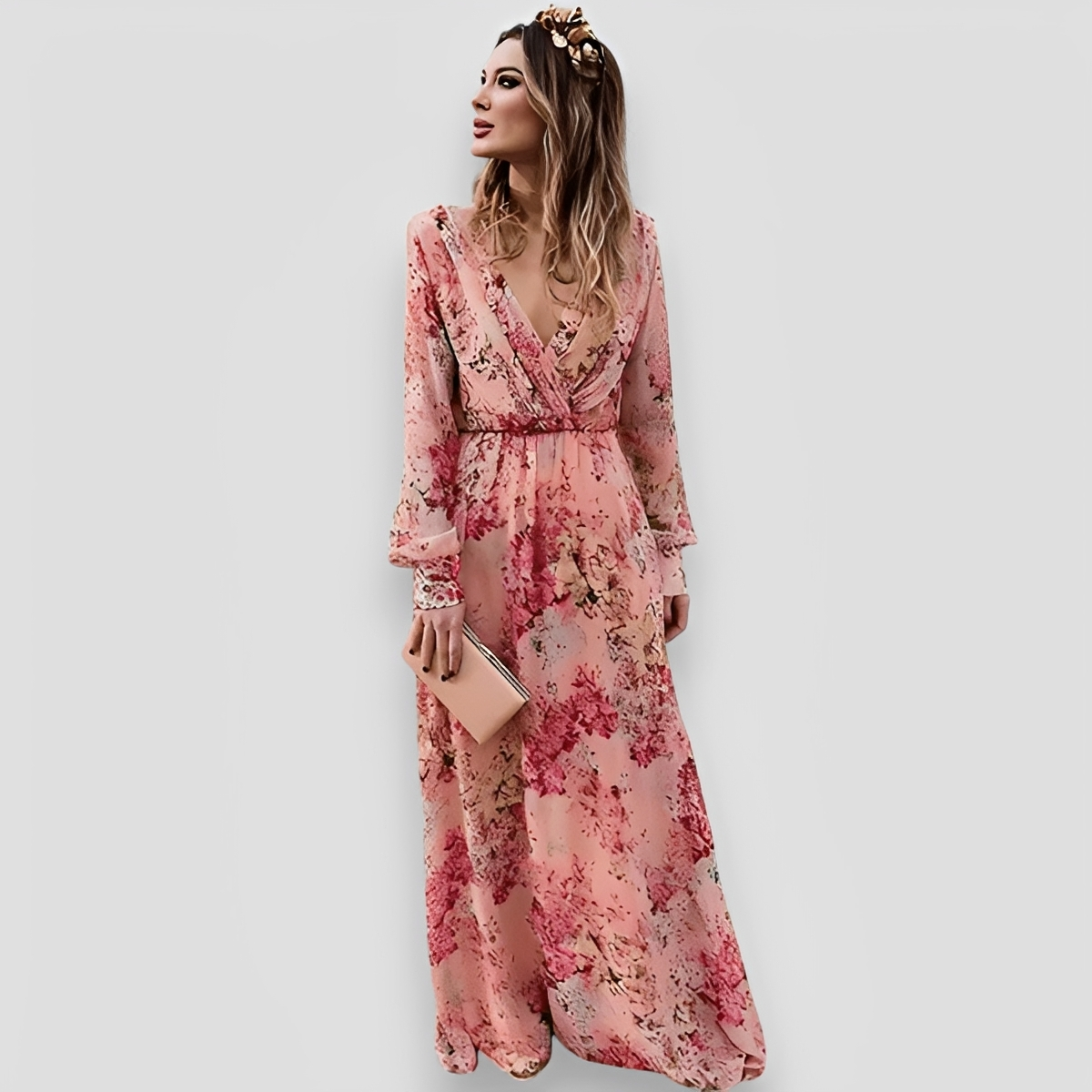 Elanisse - Robe Maxi Chic à Col en V