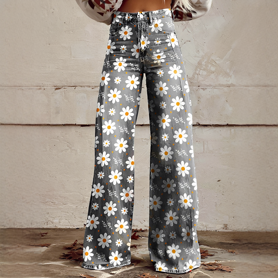 Shannon - Pantalon à Jambe Large Épuré