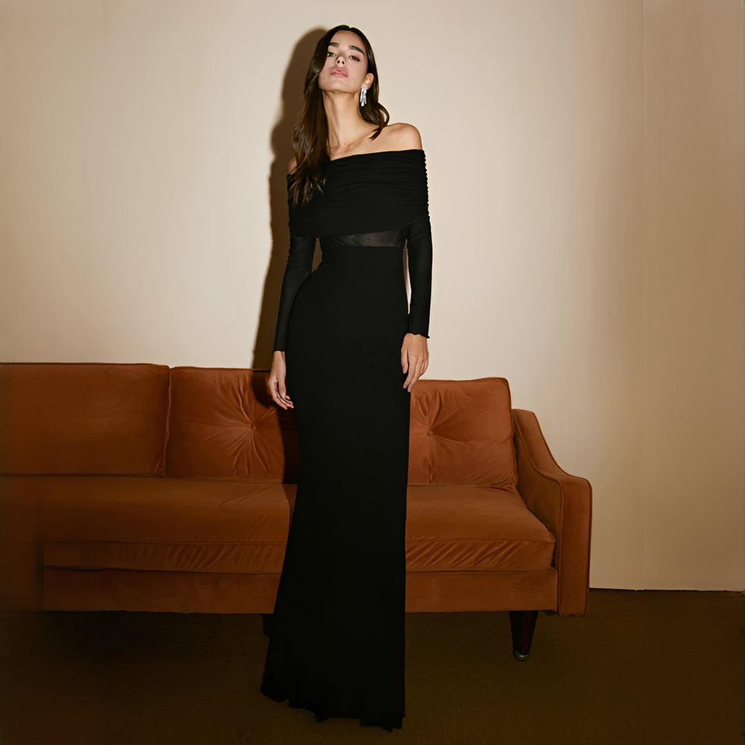 Ermanda - Robe longue élégante épaules dénudées
