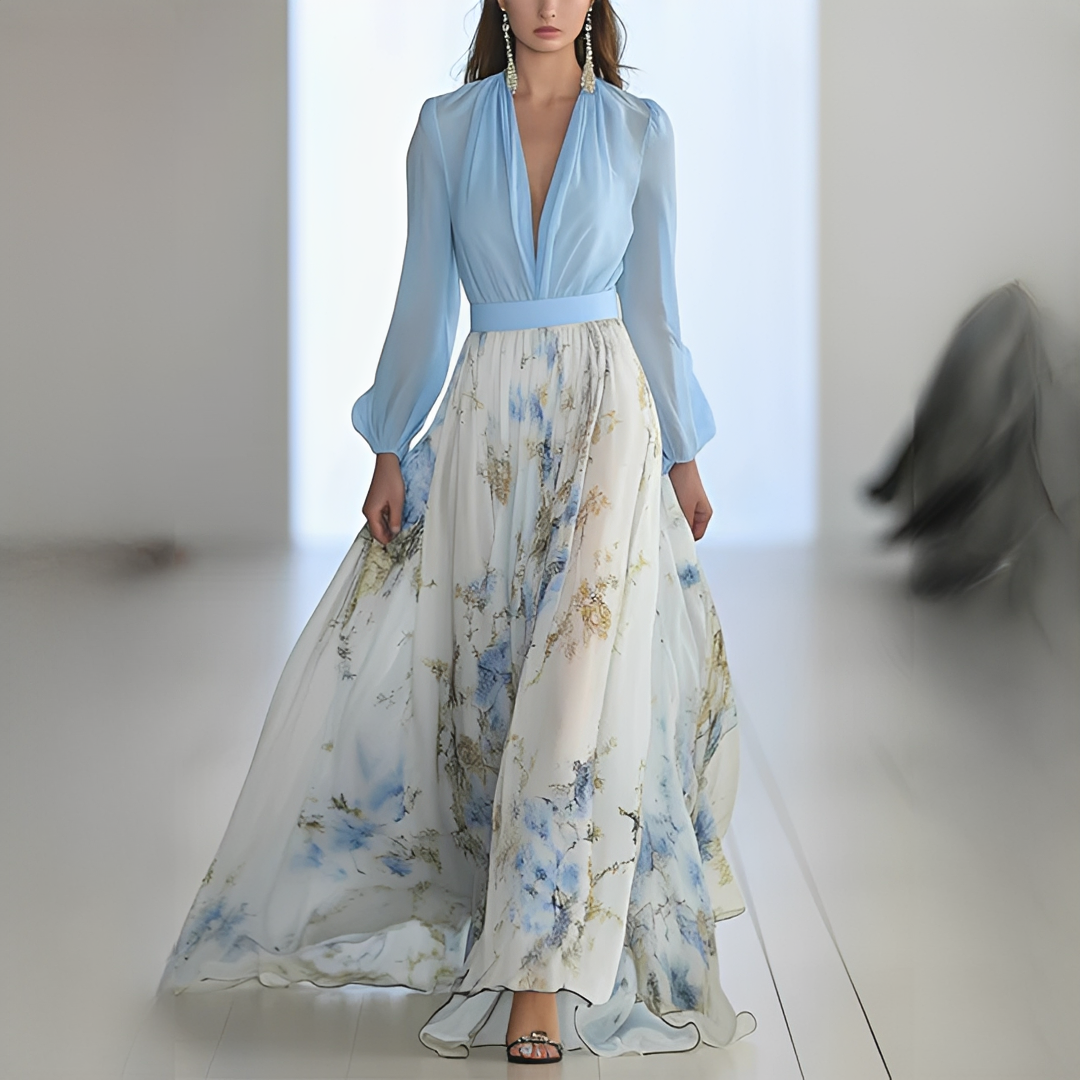 Mitchellie - Robe élégante pour femme à col en V