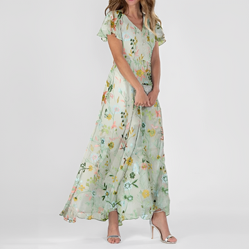 Lily - Élégante robe maxi à fleurs