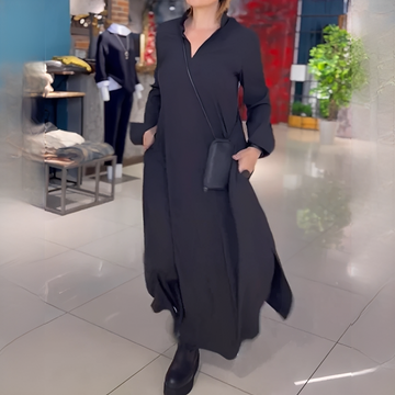 Cassie - Robe longue décontractée avec manches
