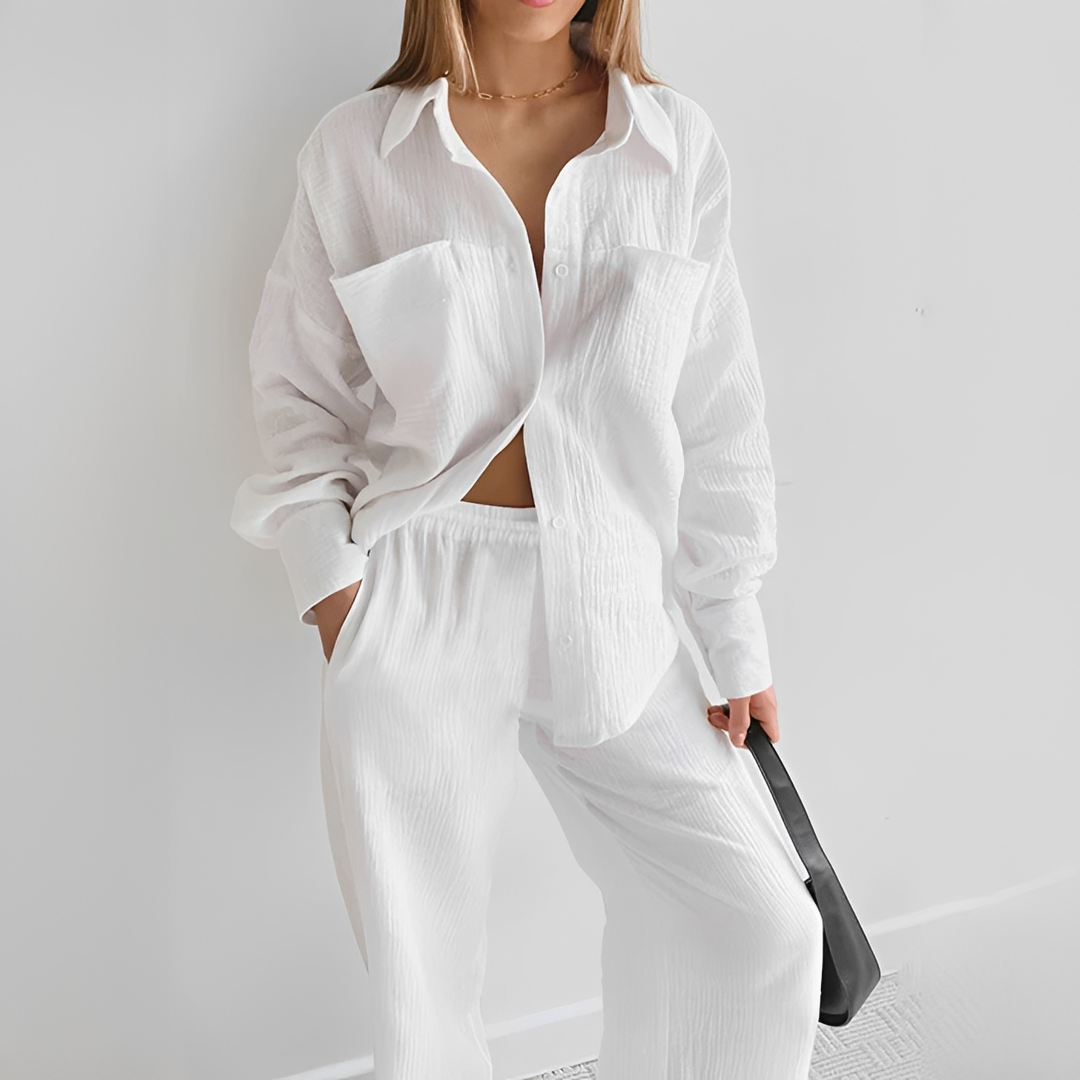 Lucille - Ensemble Relax Deux Pièces avec Pantalon
