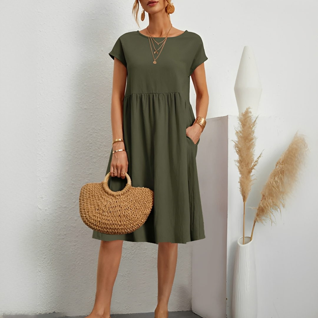 Evalyn - Robe midi raffinée