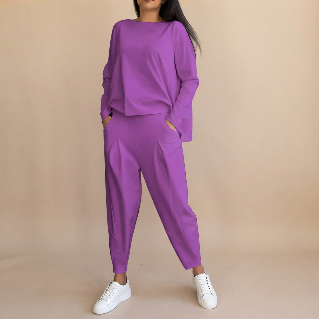Emilyn - Ensemble Pantalon Ample et Décontracté