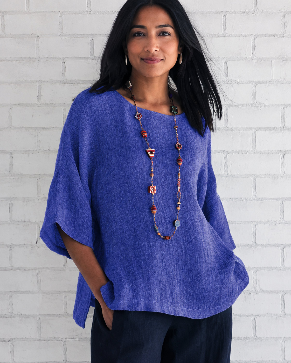 Natalina - Blouse Chic à Encolure Ronde