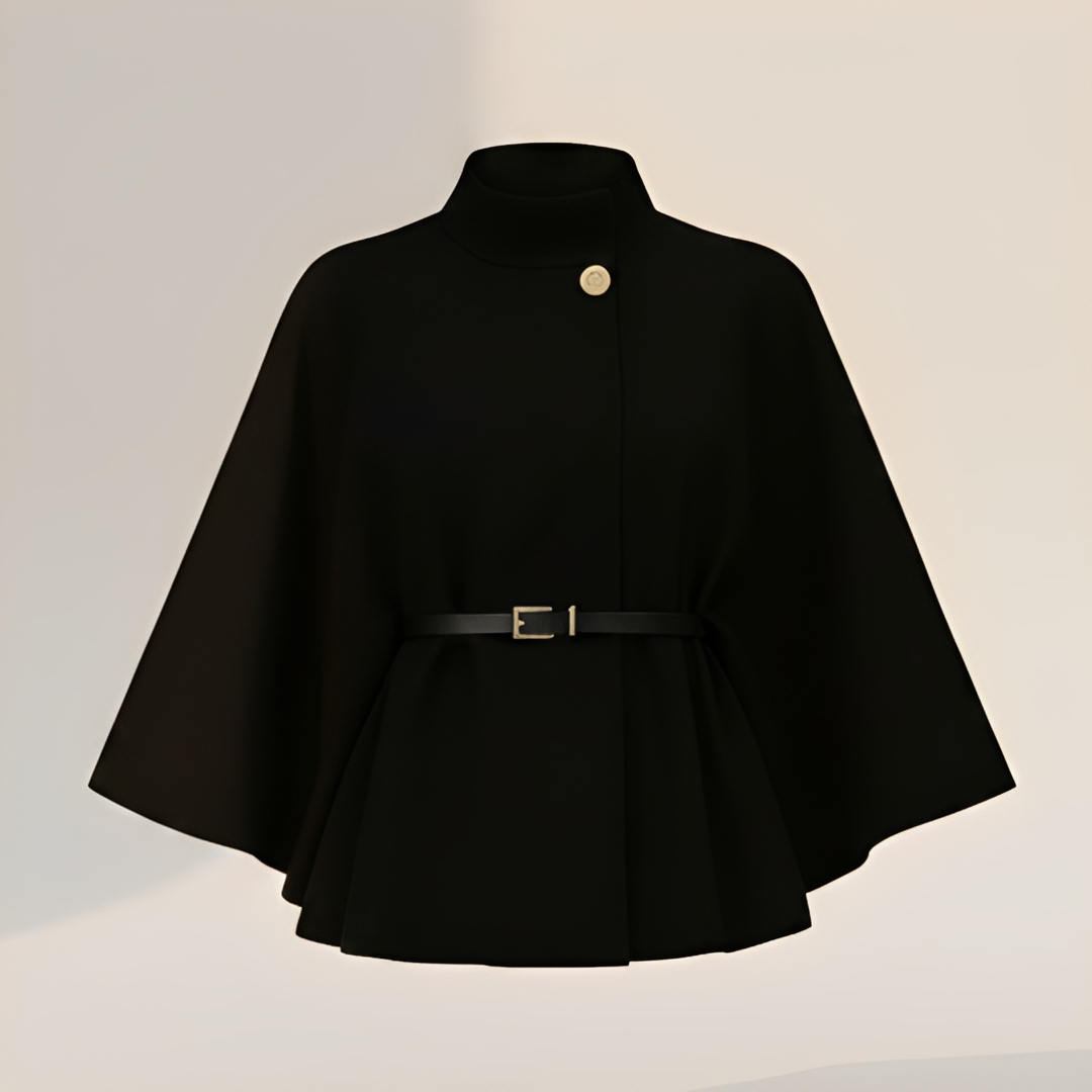 Lindsey - Veste Ceinturée Élégante à Manches Chauve-Souris