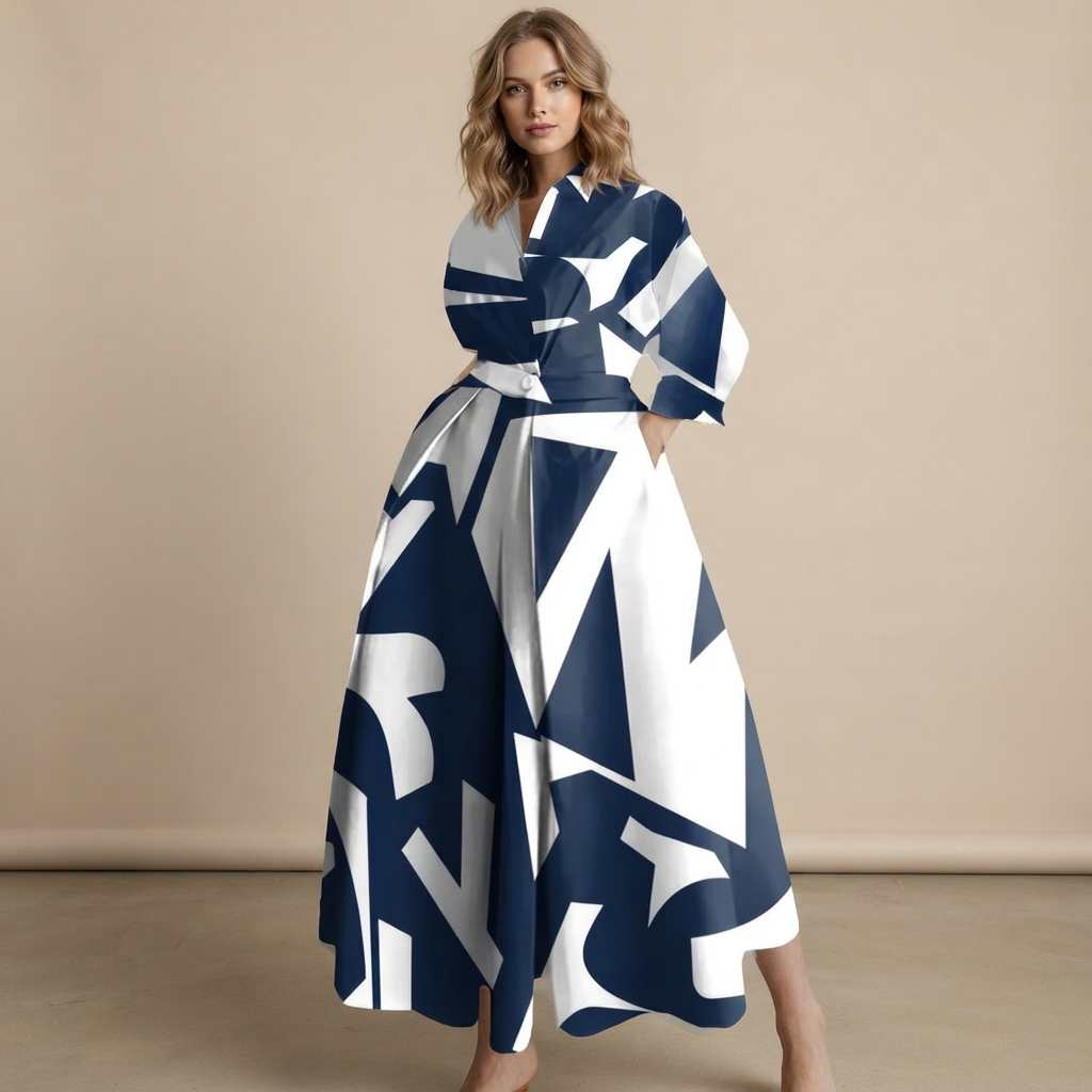 Laverne - Robe midi chic à coupe large