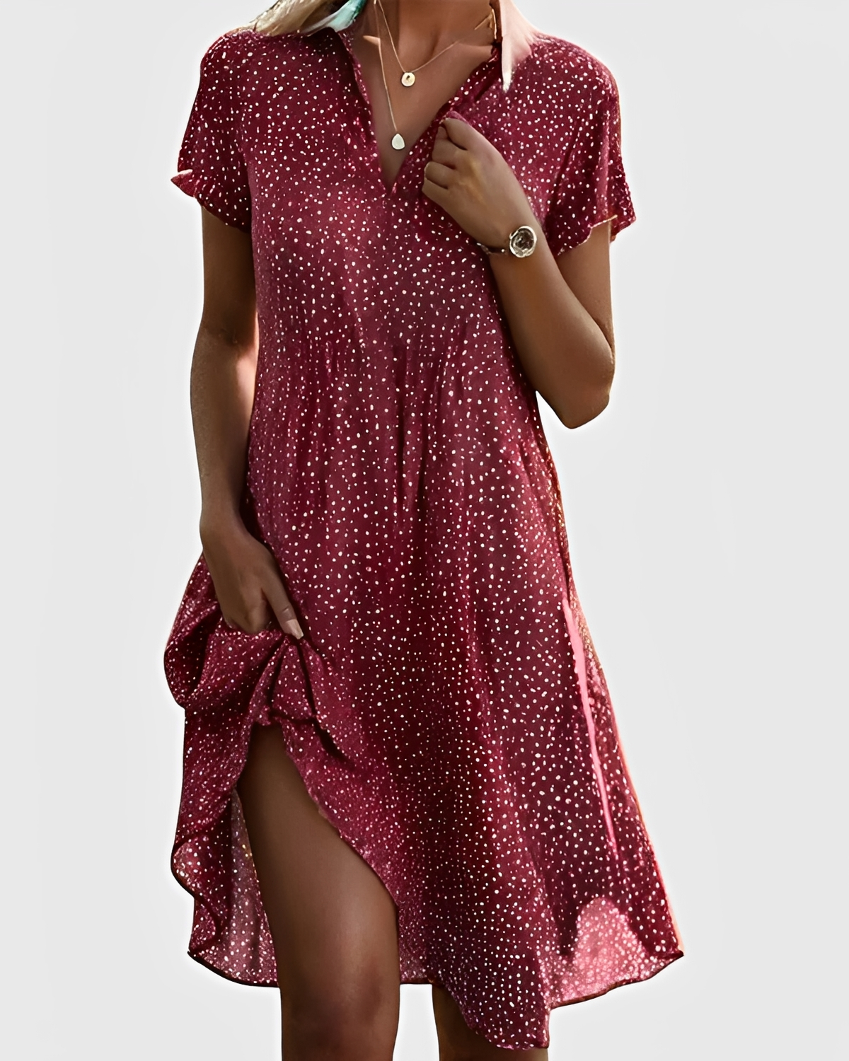 Vivella - Robe Midi Chic à Col V