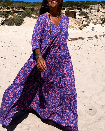 Lucienne - Robe à Col V Tendance