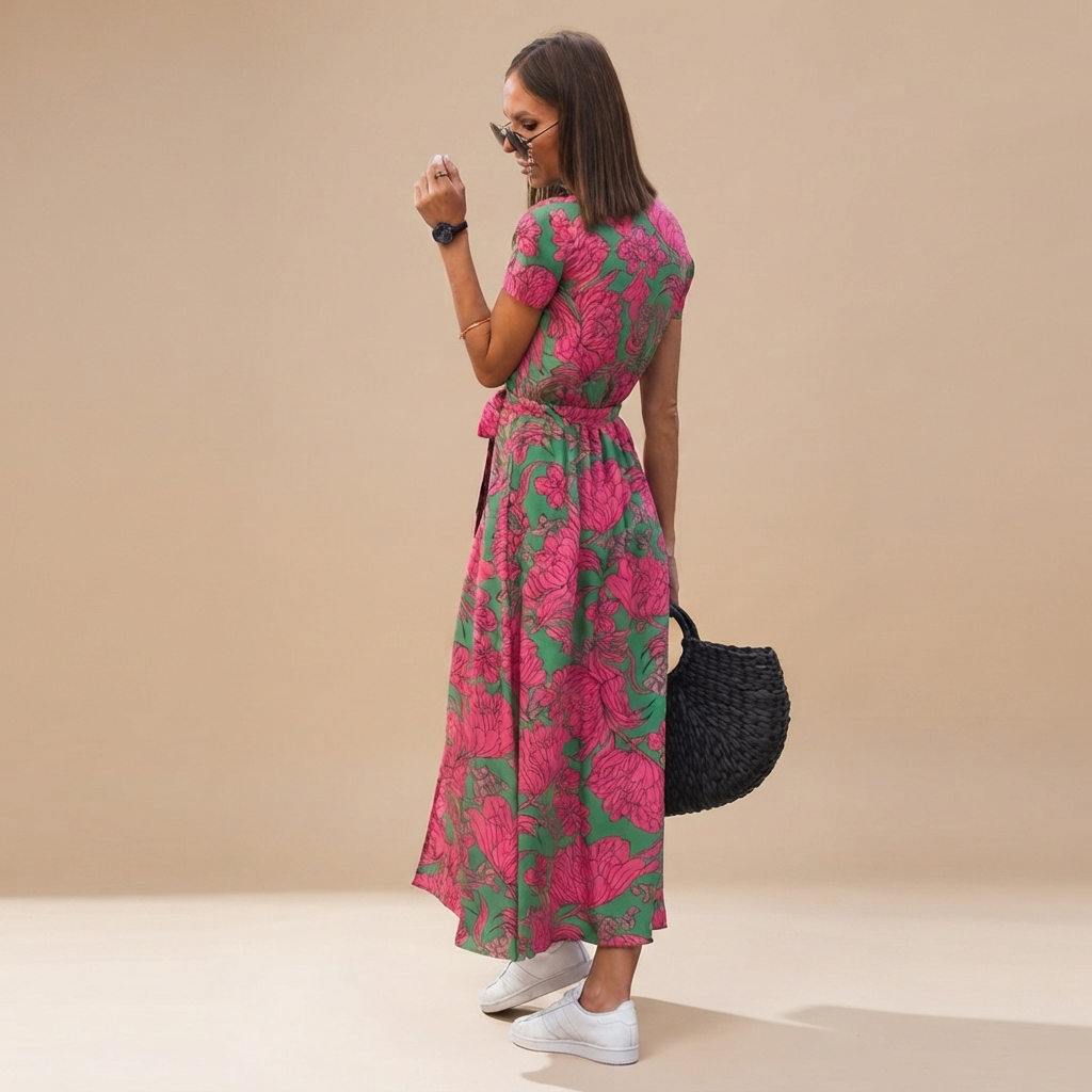 Sophie - Robe Midi Élégante et Flottante
