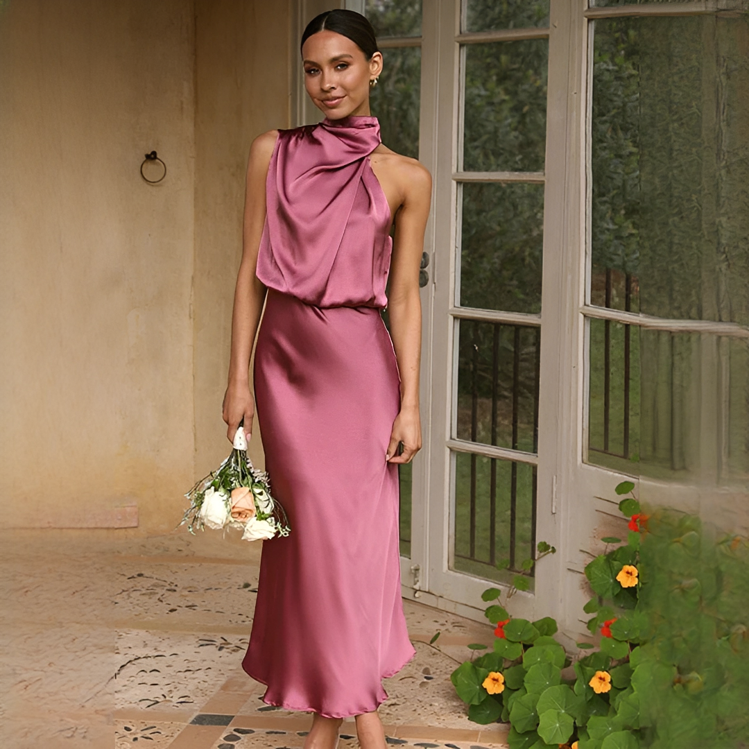 Juliana - Robe sans manches à col halter tendance