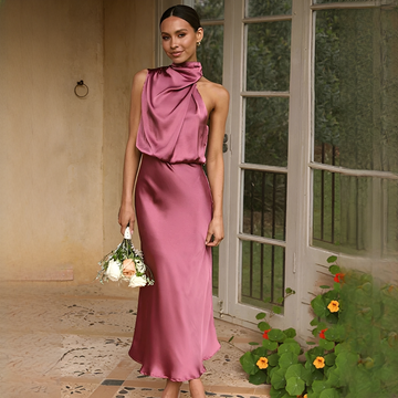 Juliana - Robe sans manches à col halter tendance