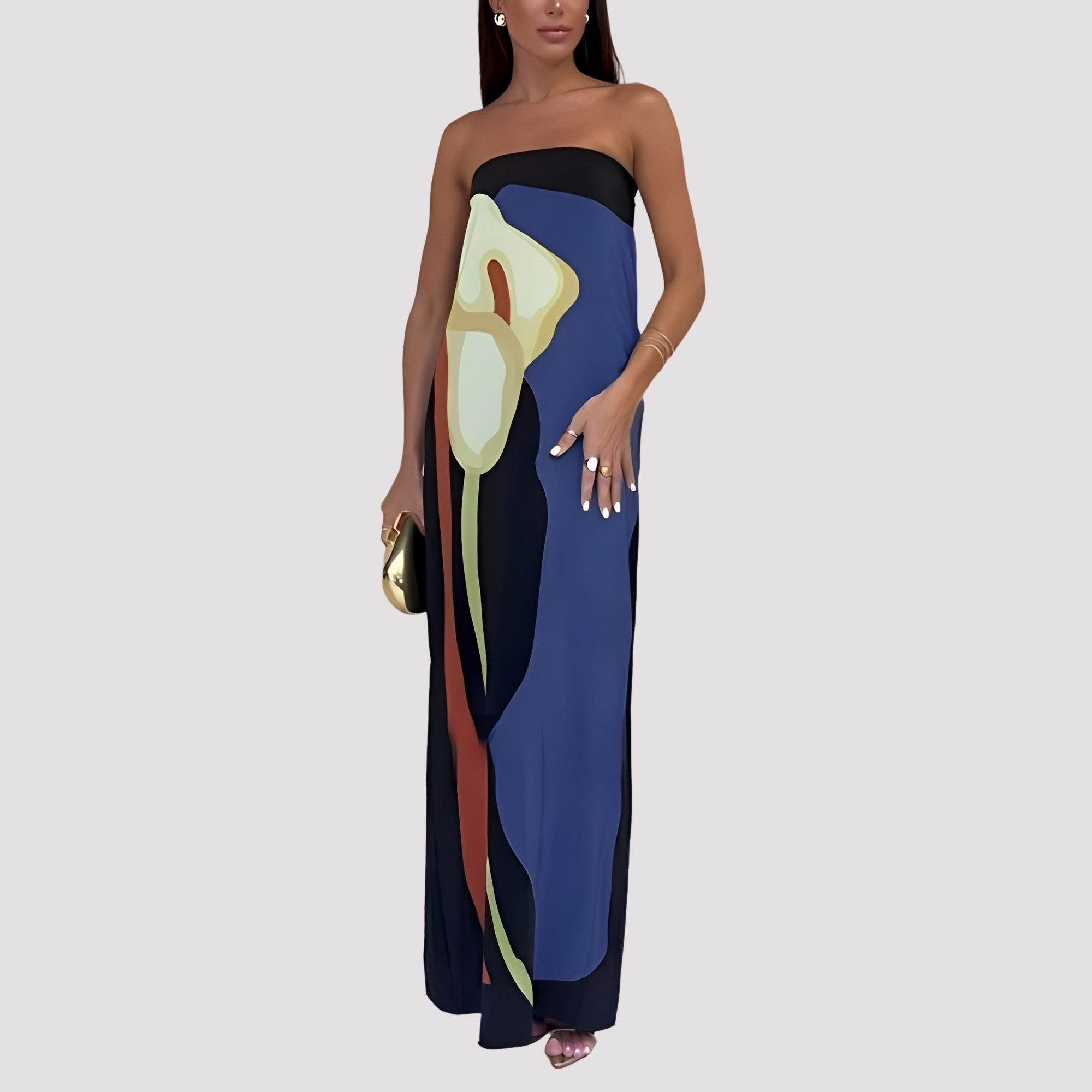 Samara - Robe longue chic sans bretelles