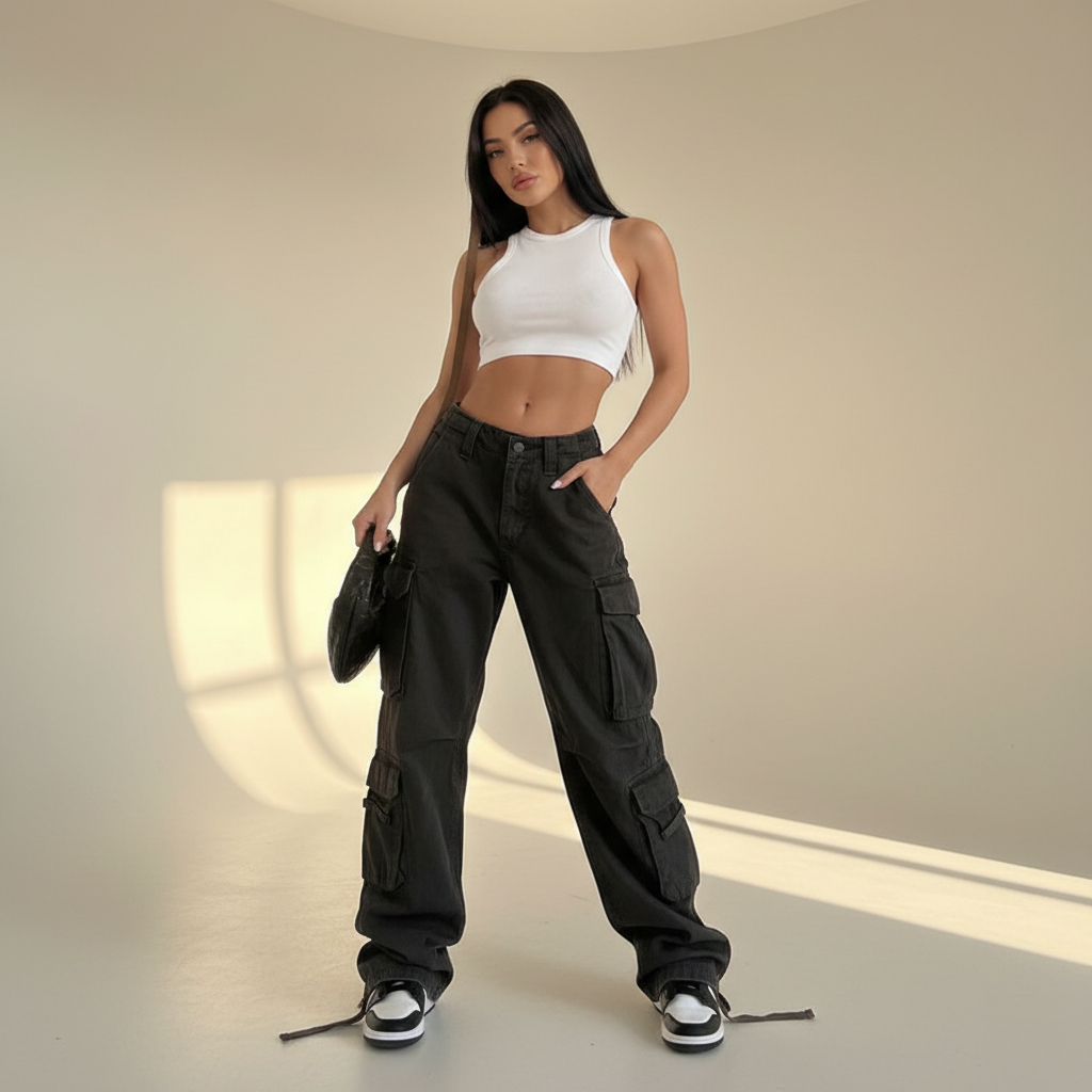 Kamley - Pantalon Cargo Large et Tendance