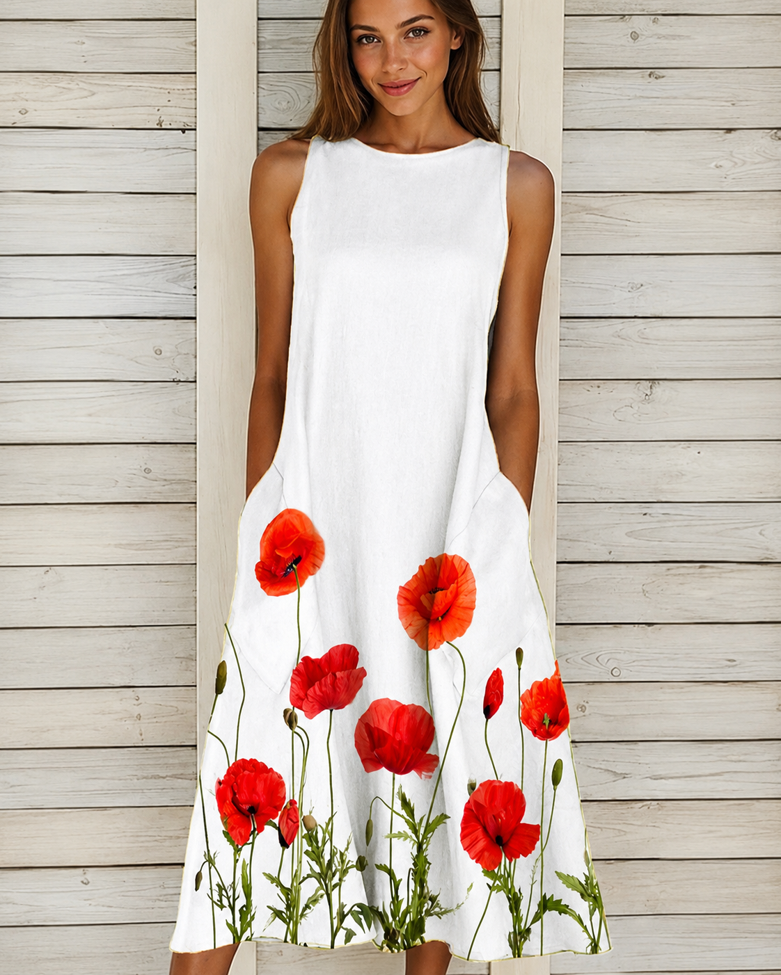 Denique - Robe Midi Vintage Aérienne