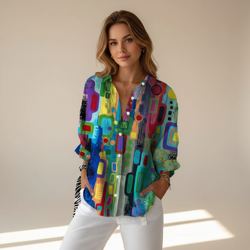Naeryn - Chemise à Imprimé Boutonnée Stylée