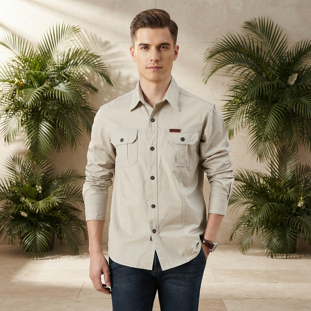 Hayden - Chemise Cargo Longue à Poches Multiples