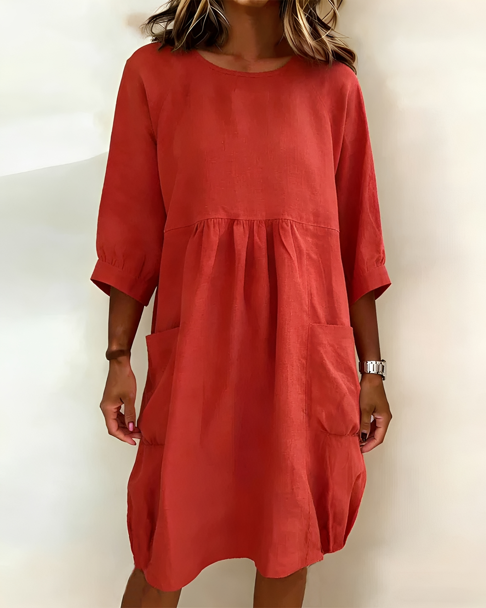 Shadia - Robe Midi Décontractée à Coupe Large